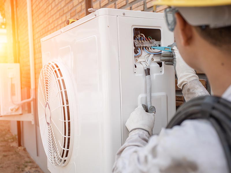 Air Conditioning Technician and A part of preparing to install n